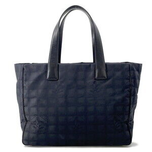 CHANEL Black Leather Tote Bag